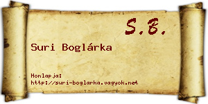 Suri Boglárka névjegykártya